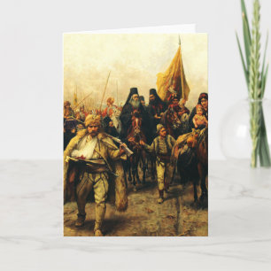 Migration der Serben von Paja Jovanovic Fine Art Karte