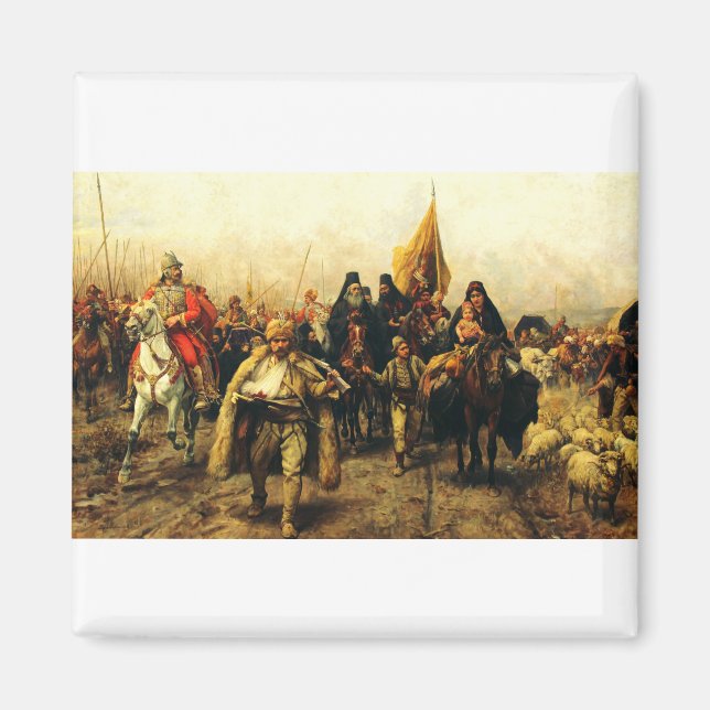 Migration der Serben von Paja Jovanovic Fine Art Magnet (Vorne)