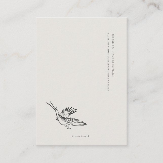 Migratory Swallow- Book Insert Enclosure Card (Vorderseite)