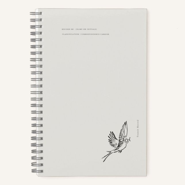 Migratory Swallow- Naturalist Menagerie Archive  Notizbuch (Vorderseite)
