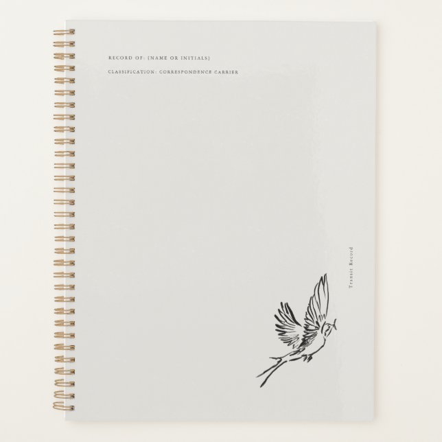 Migratory Swallow- Naturalist Menagerie Archive  Planer (Vorderseite)