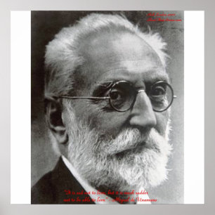 Miguel de Unamuno Able To Love Citation Affiches