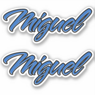 Miguel Name blue Aufkleber Sticker Stickerset