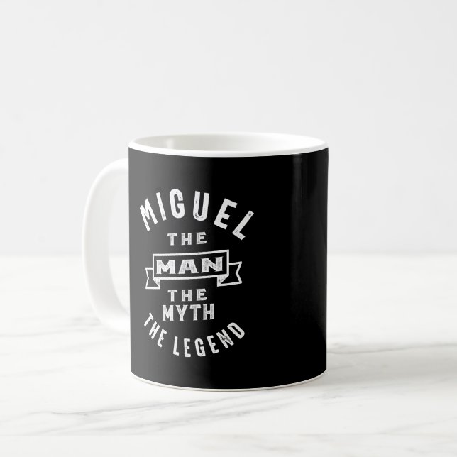 Miguel Personalisiert Name Birthday Gift Kaffeetasse (Vorderseite Links)