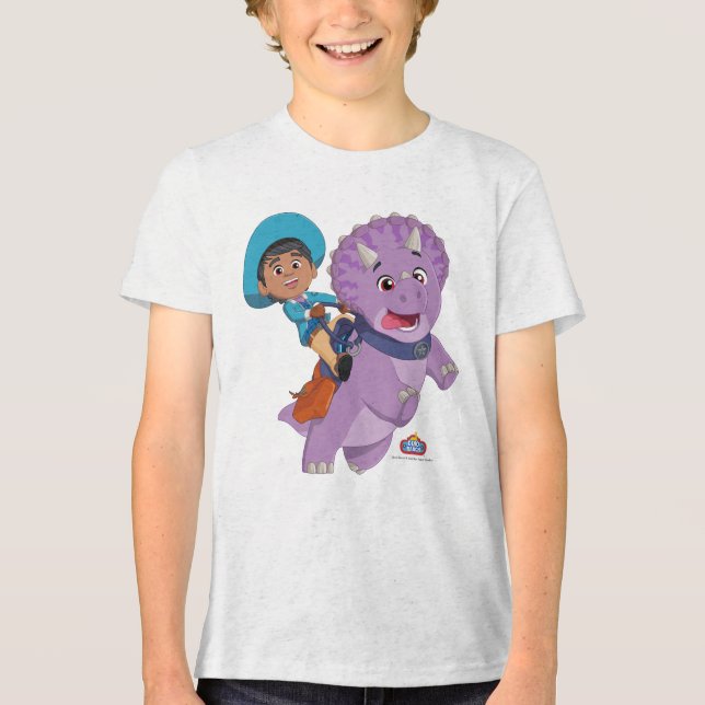 Miguel und Tango | Dino Ranch Tri-Blend Shirt (Vorderseite)