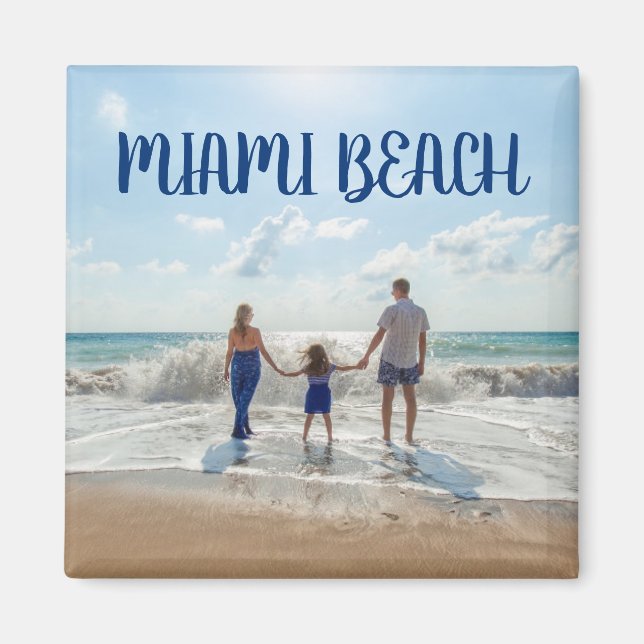 MIIAMI BEACH Seashore Holiday Souvenir Familie Magnet (Vorne)