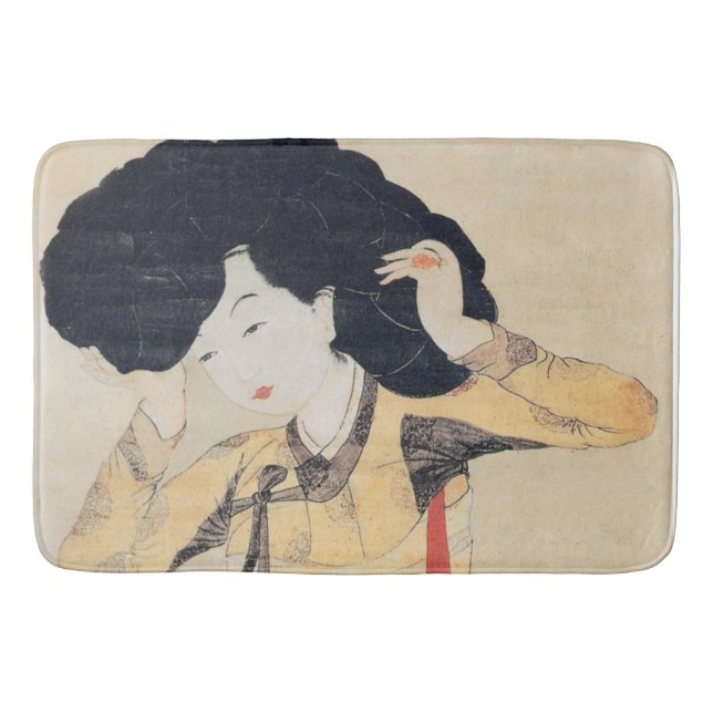 Miindo Portrait eines 미 인 koreanischen Kunstwerks Badematte (Vorderseite)