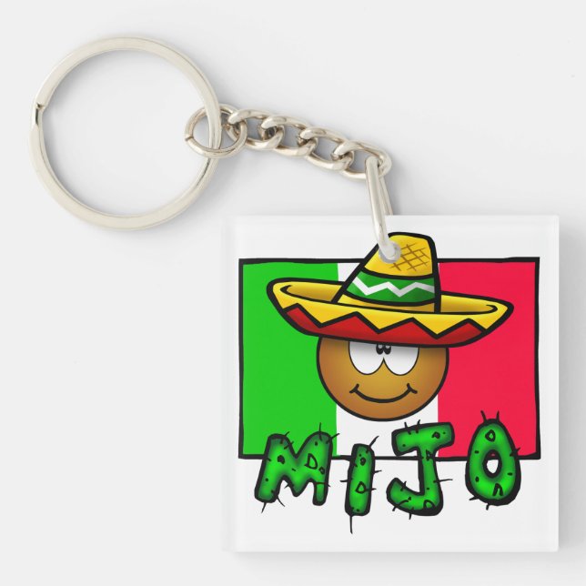 Mijo - Niedliches kleines mexikanisches Kind mit S Schlüsselanhänger (Vorderseite)