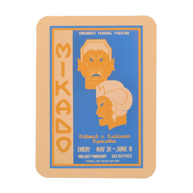 Mikado Gilbert & Sullivan operetta Magnet (Vertikal)