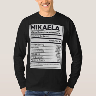 Mikaela Ernährungs-Information Problem lösen harte T-Shirt