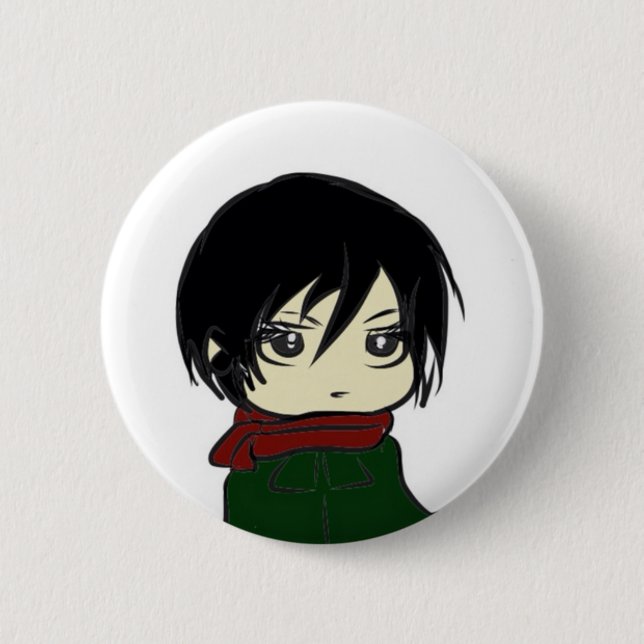 Mikasa Ackerman Button (Vorderseite)