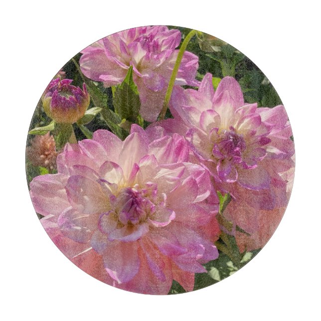 Mikayla Miranda Dahlia, wunderschöne Lila Blume Schneidebrett (Vorderseite)