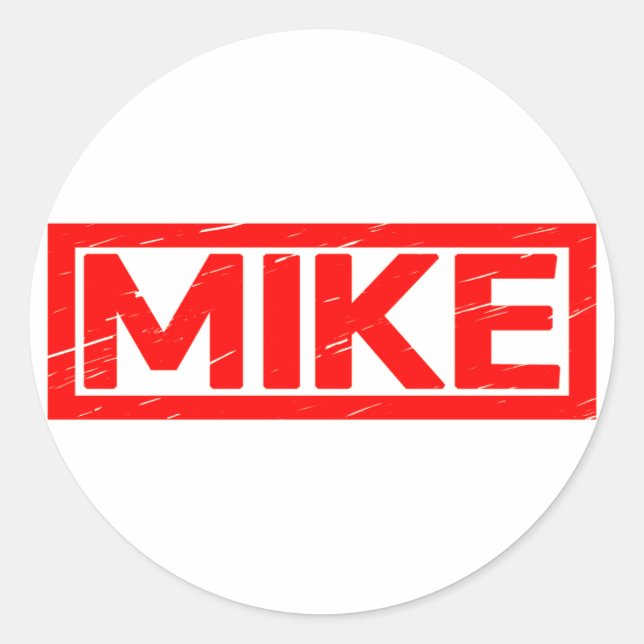 Mike Briefmarke Runder Aufkleber (Vorderseite)