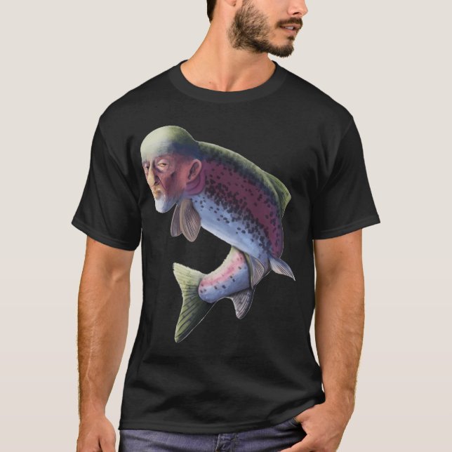 Mike Fish oder Mann Forelle Verfluchte Regenbogen- T-Shirt (Vorderseite)