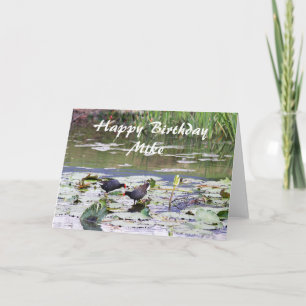 Mike Happy Birthday Hawaiian Common Moorhen Karte
