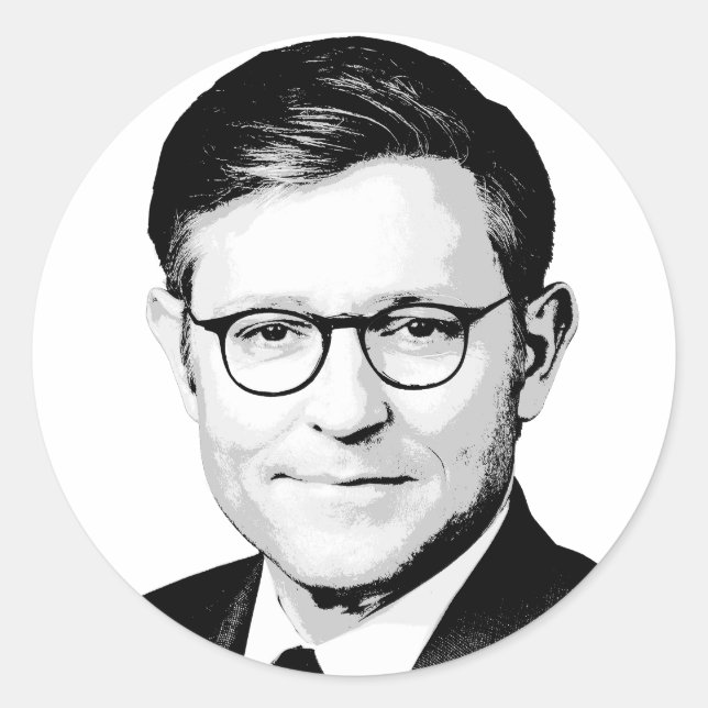 Mike Johnson Runder Aufkleber (Vorderseite)