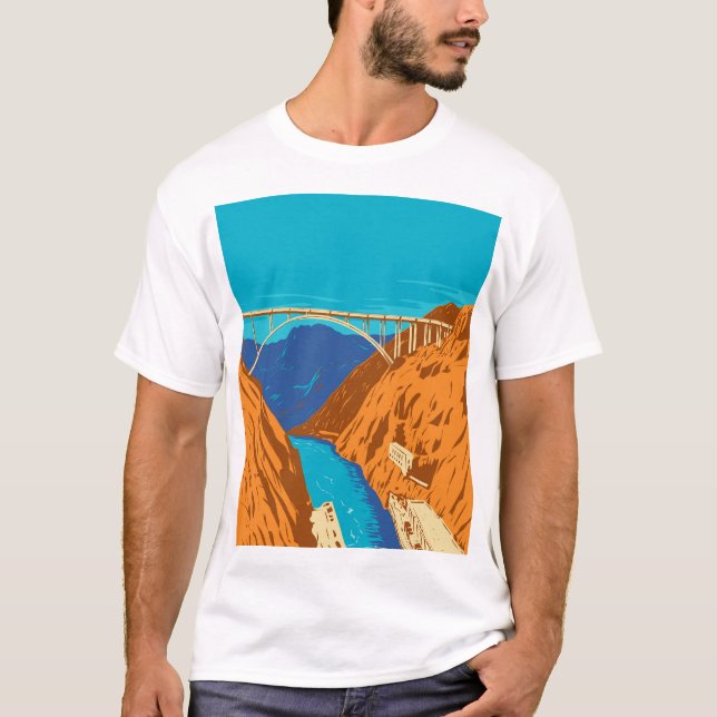 Mike O'Callaghan Pat Tillman Memorial Bridge WPA T-Shirt (Vorderseite)