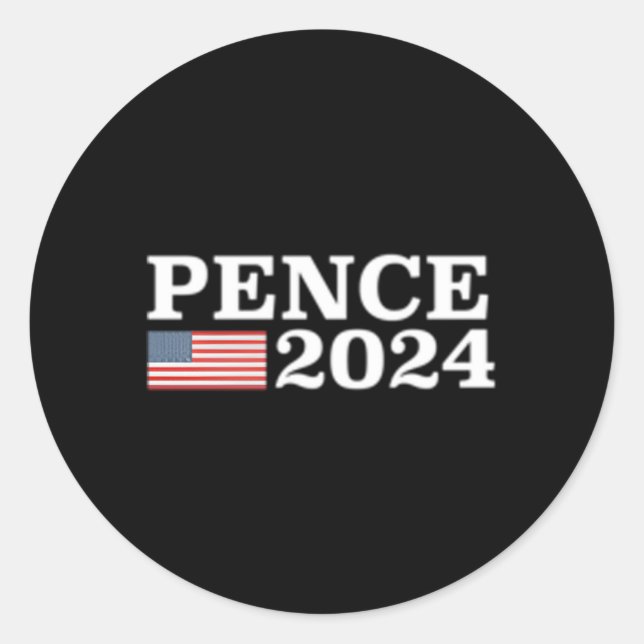 Mike Pence 2024 Runder Aufkleber (Vorderseite)