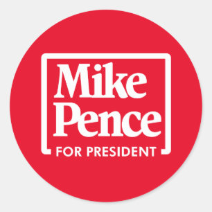 Mike Pence für den Präsidenten 2024 Runder Aufkleber