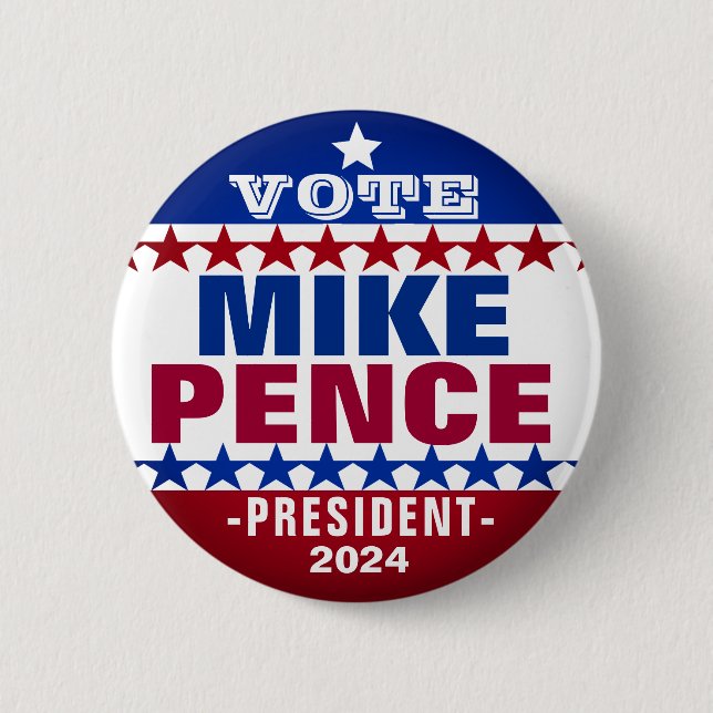 Mike Pence für Präsidentschaftskampagne 2024 Button (Vorderseite)
