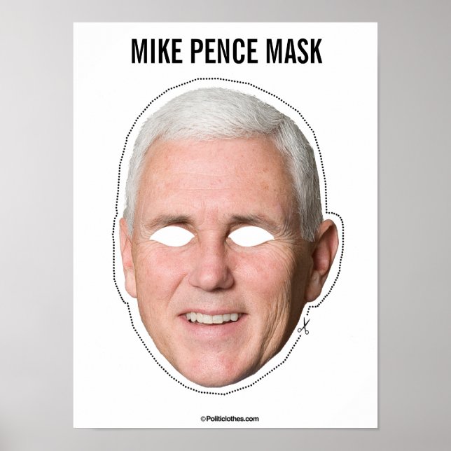 Mike Pence Mask Cutout Poster (Vorne)