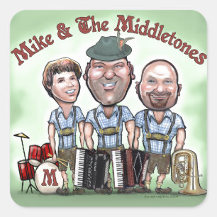 Mike u. das Middletones am Fest Quadratischer Aufkleber