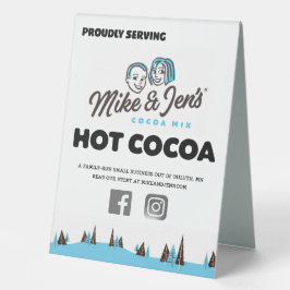 Mike und Jens Kakaozeichen Tischaufsteller