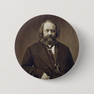 Mikhail Bakunin russischer Anarchist durch Nadar Button