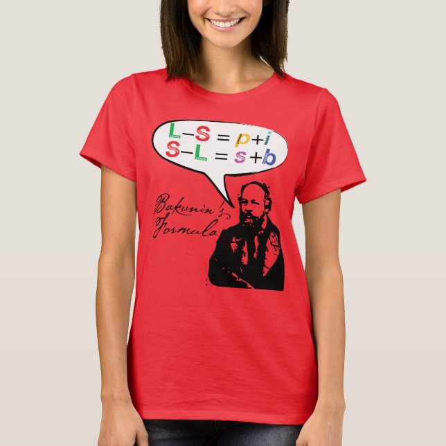 Mikhail Bakunins Formel (Liberty−Socialism. usw.) T-Shirt (Vorderseite)