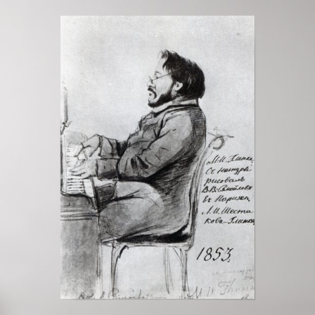 Mikhail Glinka, 1853 Poster (Vorne)