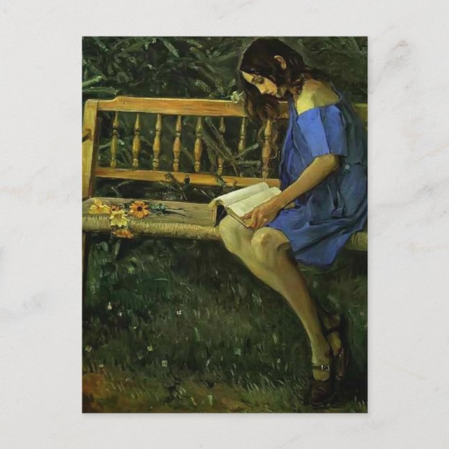 Mikhail Nesterov - Portrait von Natasha Nesterova Postkarte (Vorderseite)