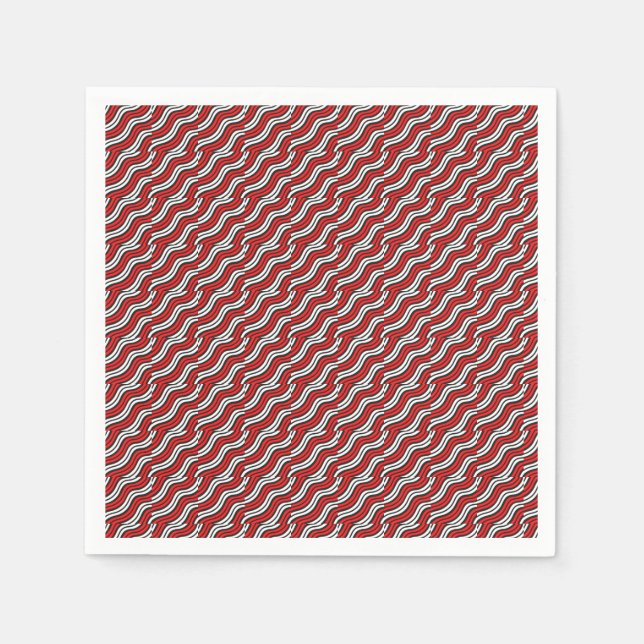 Mikitez rotwhite candycane Christmaspattern Serviette (Vorderseite)