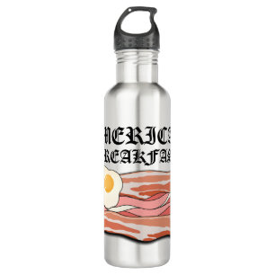 Mikitiez Amerikanisches Frühstücksspeck Eier july  Edelstahlflasche