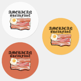 Mikitiez Amerikanisches Frühstücksspeck Eier july  Etiketten