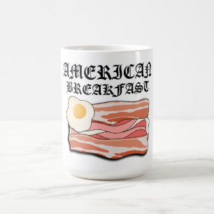Mikitiez Amerikanisches Frühstücksspeck Eier july Kaffeetasse