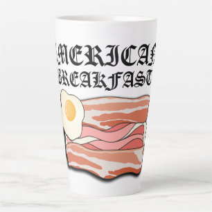 Mikitiez Amerikanisches Frühstücksspeck Eier july Milchtasse