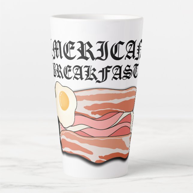 Mikitiez Amerikanisches Frühstücksspeck Eier july  Milchtasse (Vorderseite)