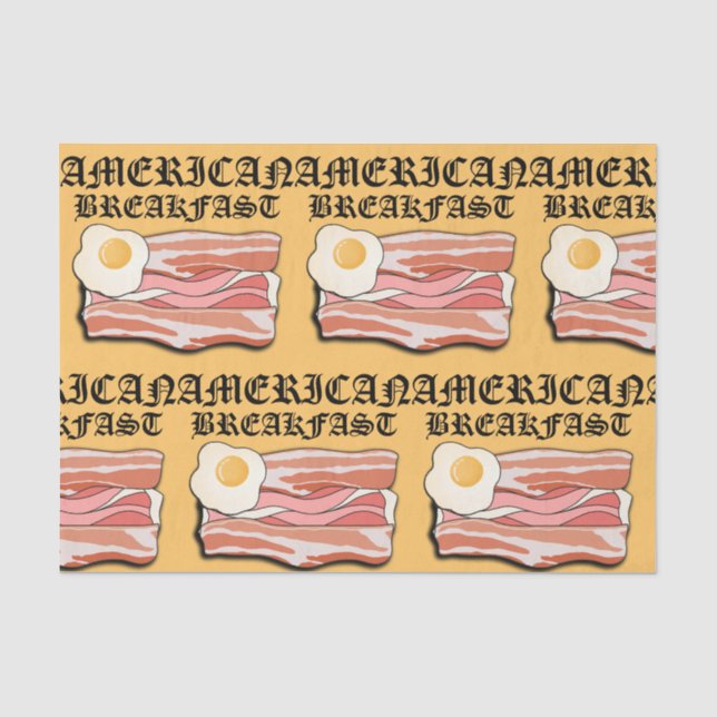 Mikitiez Amerikanisches Frühstücksspeck Eier july  Seidenpapier (Vorderseite)
