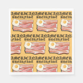 Mikitiez Amerikanisches Frühstücksspeck Eier july  Serviette