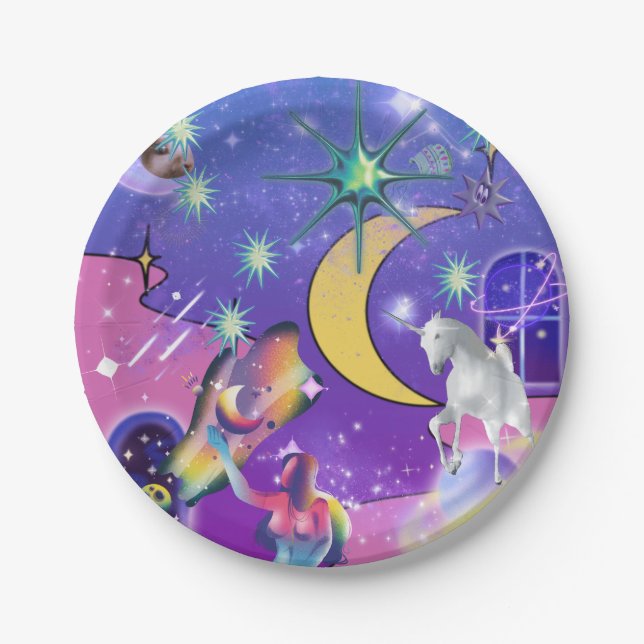 Mikitiez aquarius galaxie Sommerglühbier Pappteller (Vorderseite)