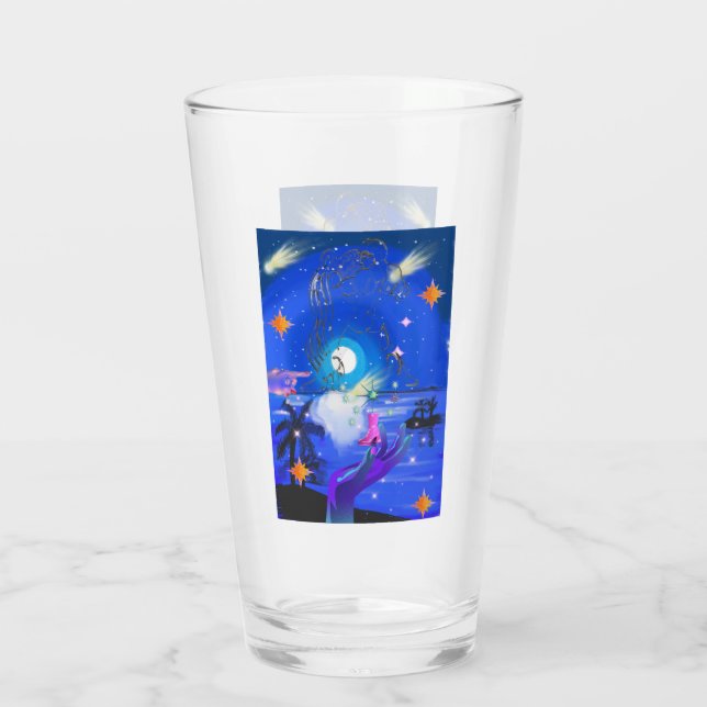 Mikitiez aquarius galaxie Sommerleuchte Glas (Rückseite)