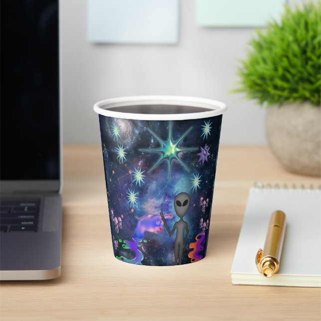 Mikitiez aquarius galaxie Sommerleuchte Pappbecher (InSitu)