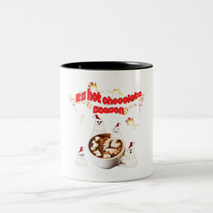 Mikitiez Black Friday Schneemann heiße Schokolade  Zweifarbige Tasse