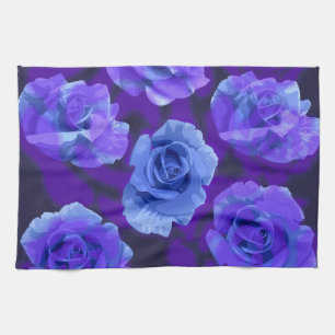 Mikitiez blaue Rose Blume Valentinstag Fantasy Roc Geschirrtuch