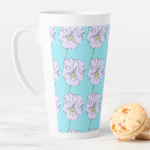 Mikitiez blaues winziges weißes Blume Muster Milchtasse