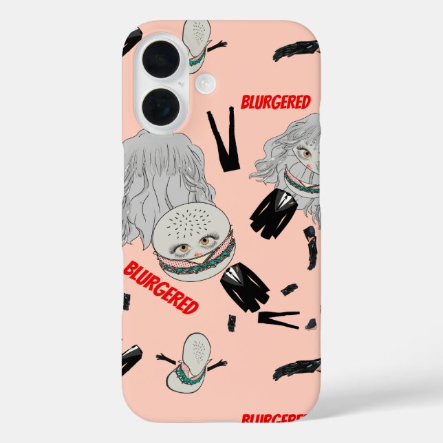 Mikitiez blonde hairbun pinky blur Anzug Krawatte iPhone 16 Hülle (Rückseite)
