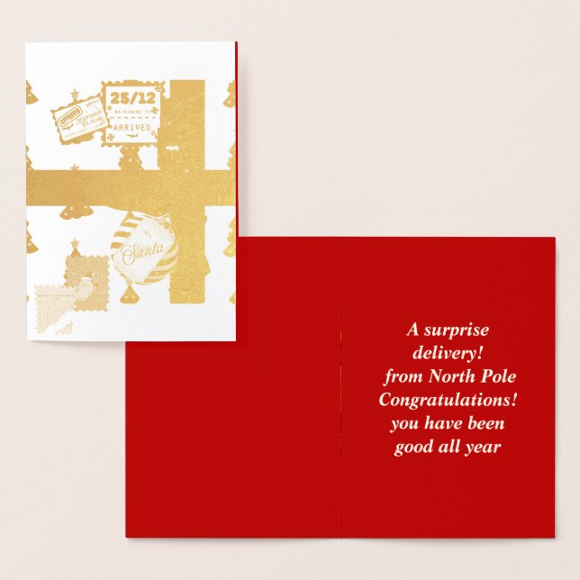 Mikitiez Christmaseve Northpole expressmail Folienkarte (Anzeige)