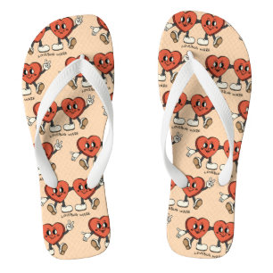 Mikitiez Custom Valentine lustige Lovebug Software Flip Flops