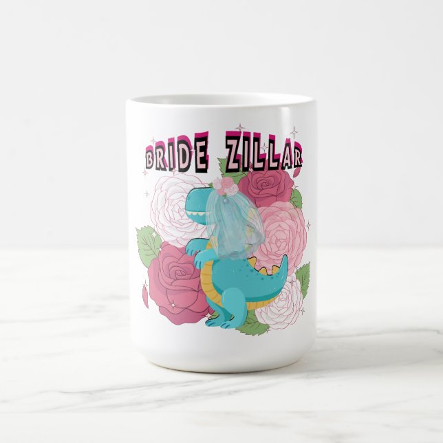 Mikitiez Dinosaurier Braut Hochzeitskommando Kaffeetasse (Mittel)