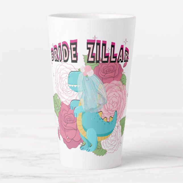 Mikitiez Dinosaurier Braut Hochzeitskommando Milchtasse (Vorderseite)
